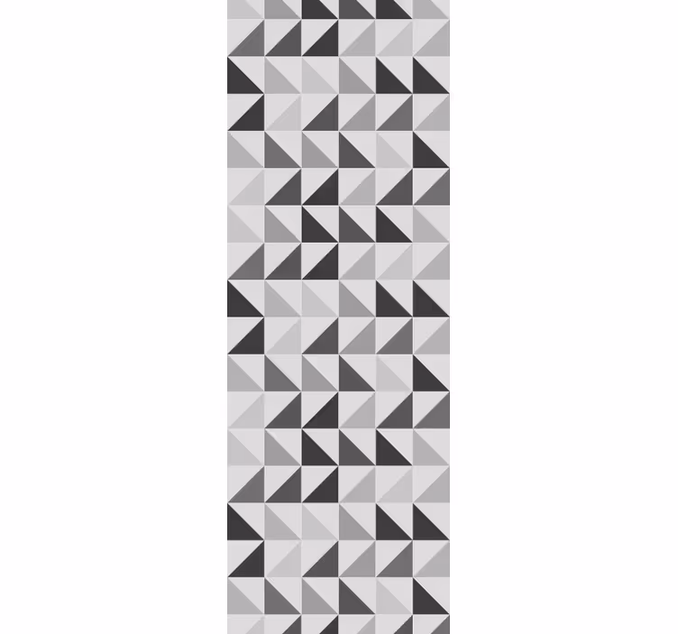 Gri stor perde - geometrik üçgenler - TenStickers