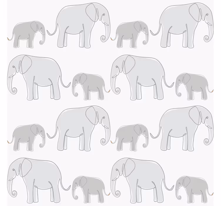 Gri stor perde minimalist fil desenli - TenStickers