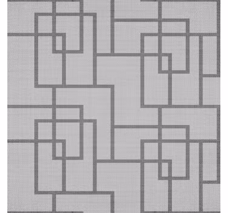 Gri stor perde geometrik gri çizgiler - TenStickers