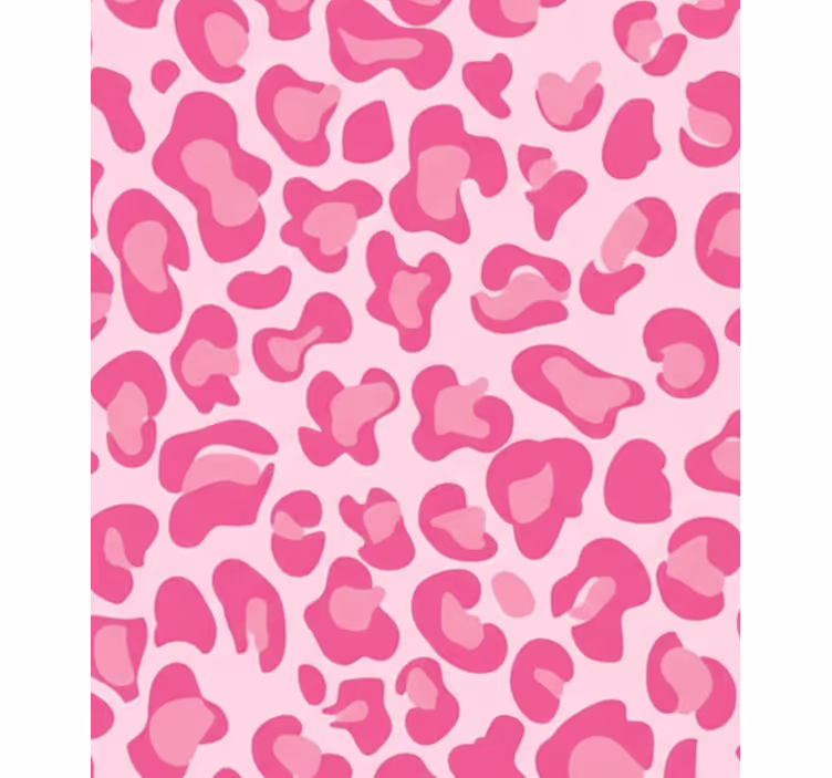 Pembe stor perde leopar desenli - TenStickers