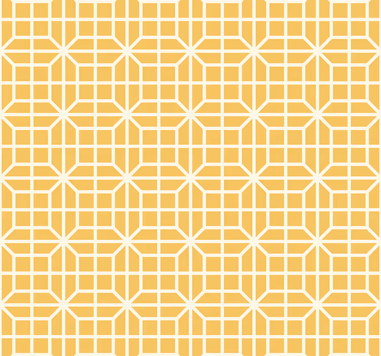 Sarı stor perde geometrik desenli - TenStickers