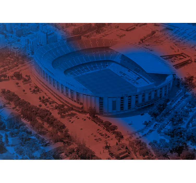 Mutfak stor perde fotomural barcelona camp nou 3d - TenStickers