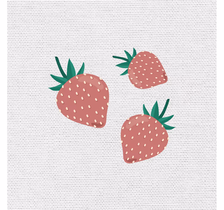 Mutfak stor perde - renkli el yazısı çilek deseni - TenStickers