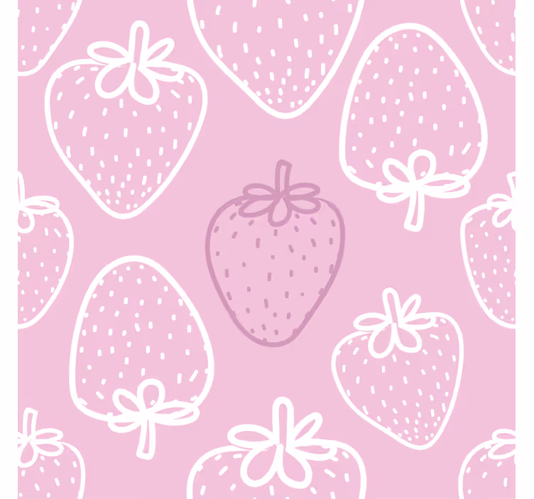 Mutfak stor perde - düz pembe çilek desenli paketleme - TenStickers
