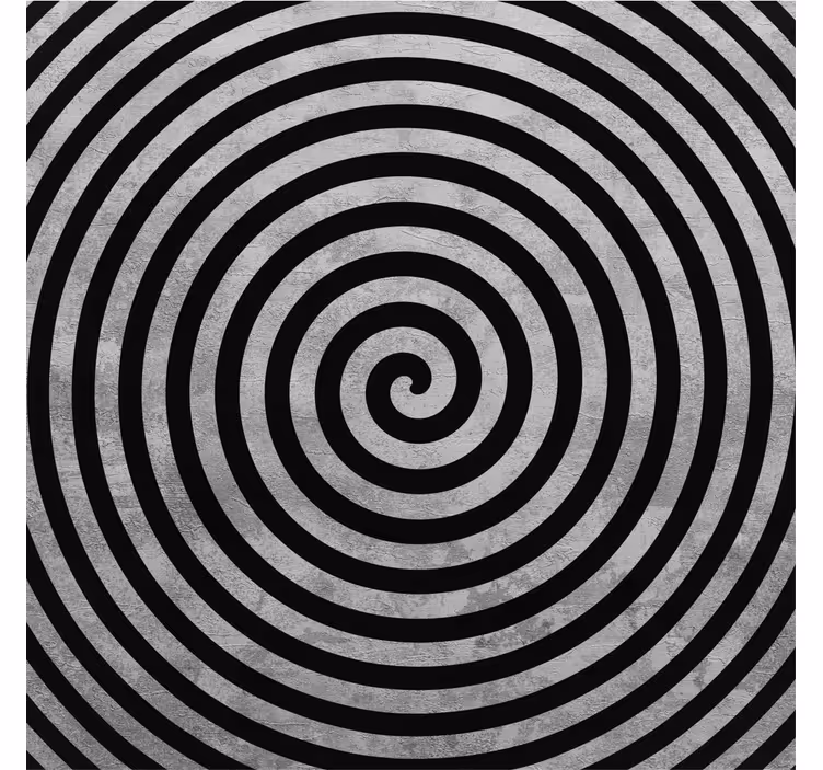 Oturma odası stor perde - siyah beyaz spiral - TenStickers