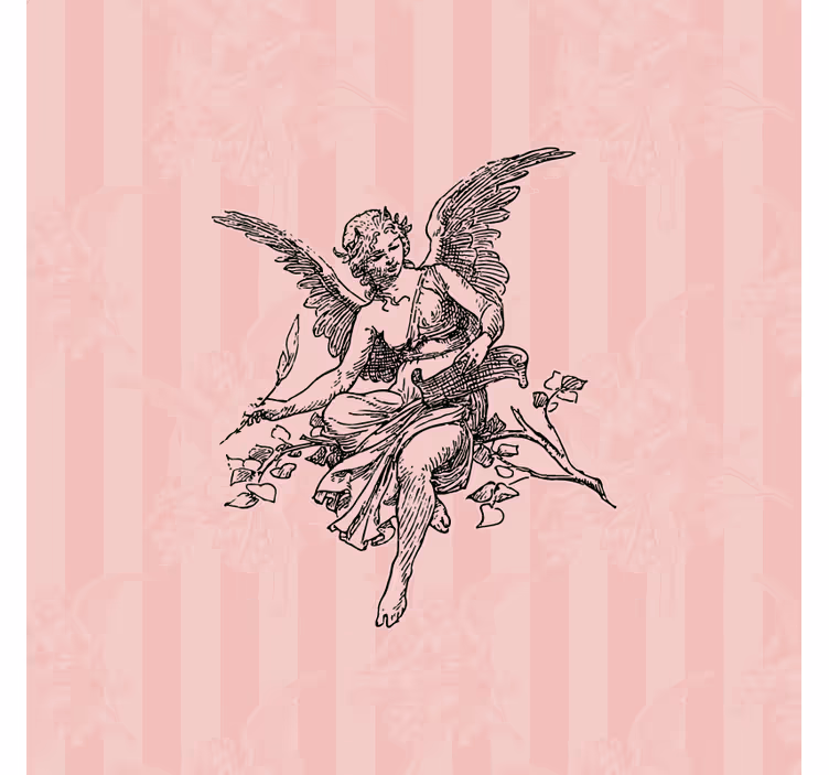 Oturma odası stor perde - toile de jouy desen tasarımı - TenStickers