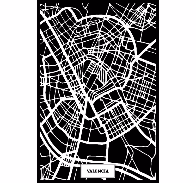Oturma odası stor perde - valencia topoğrafik haritası - TenStickers
