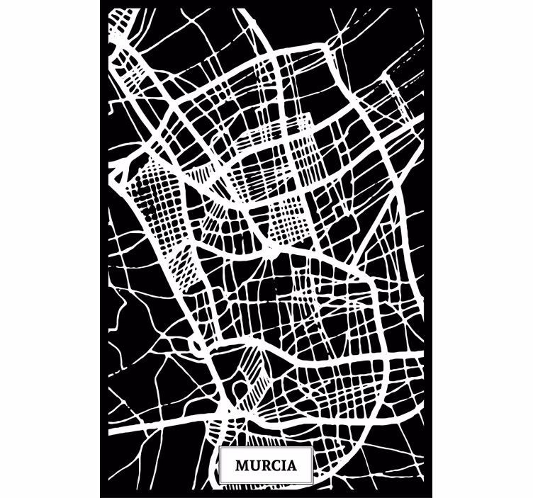 Oturma odası stor perde - murcia topoğrafik haritası - TenStickers