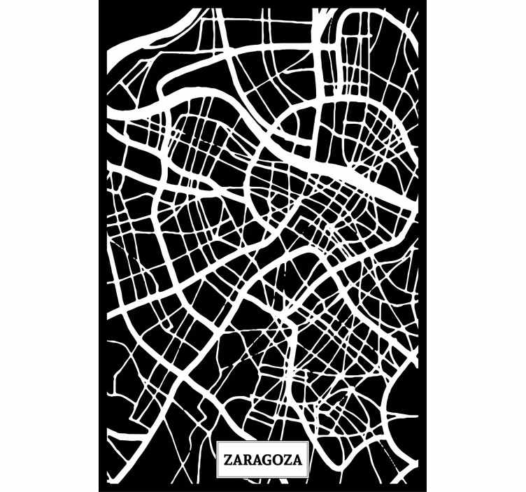 Oturma odası stor perde - zaragoza topoğrafik haritası - TenStickers