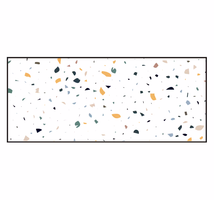 Beyaz stor perde white terrazzo - TenStickers