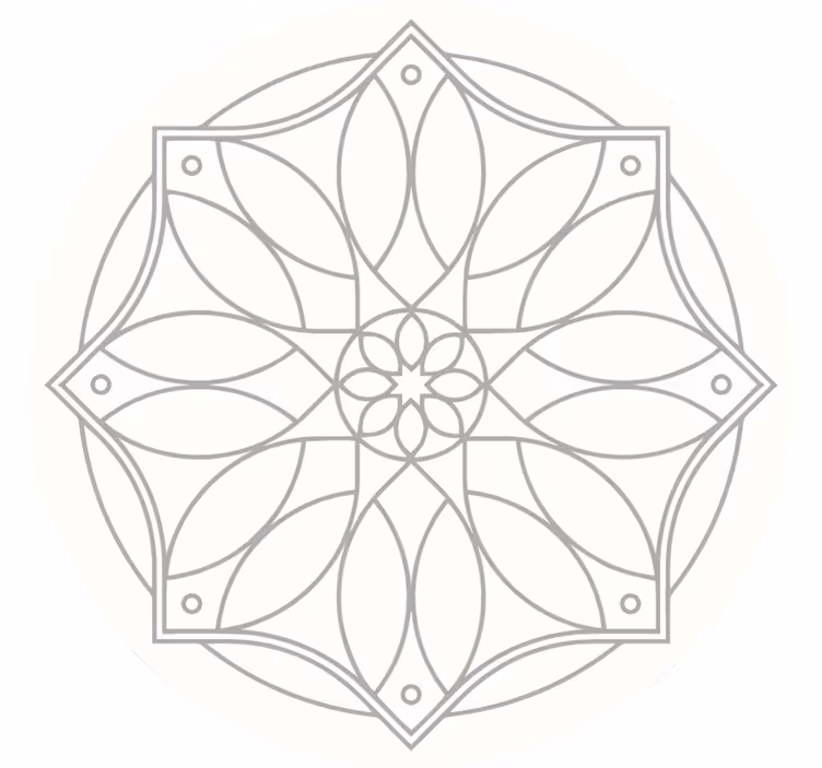 Beyaz stor perde - mandala deseni - TenStickers