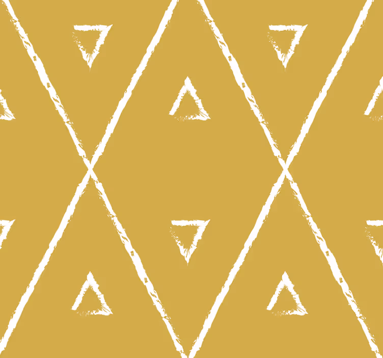 Sarı stor perde geometrik elmas deseni - TenStickers