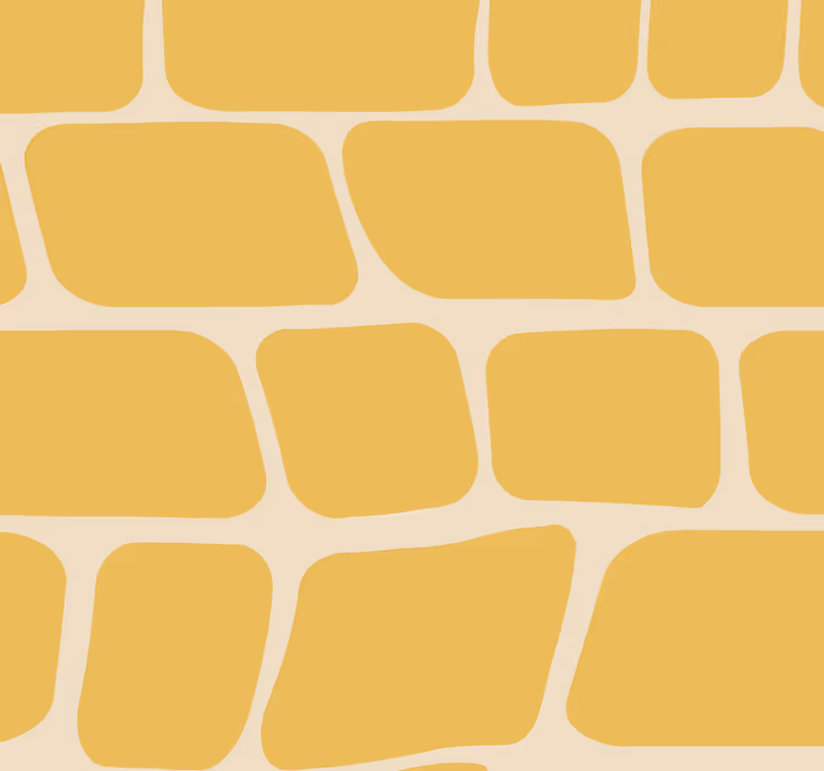 Sarı stor perde soyut desen - TenStickers