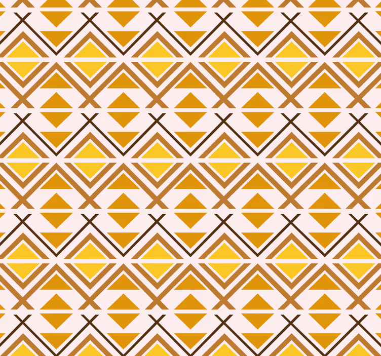 Sarı stor perde - geometrik grafik tasarım - TenStickers