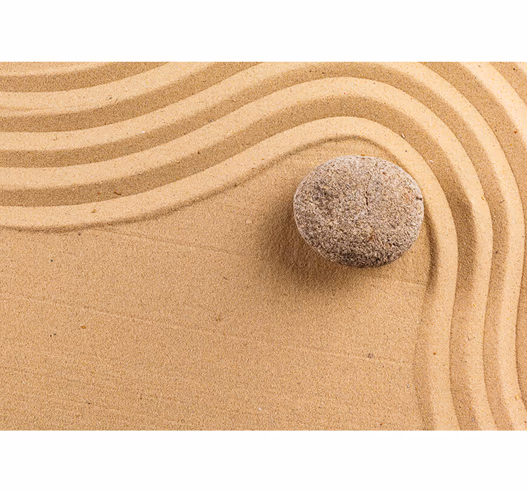Bej stor perde dokulu zen küresi - TenStickers