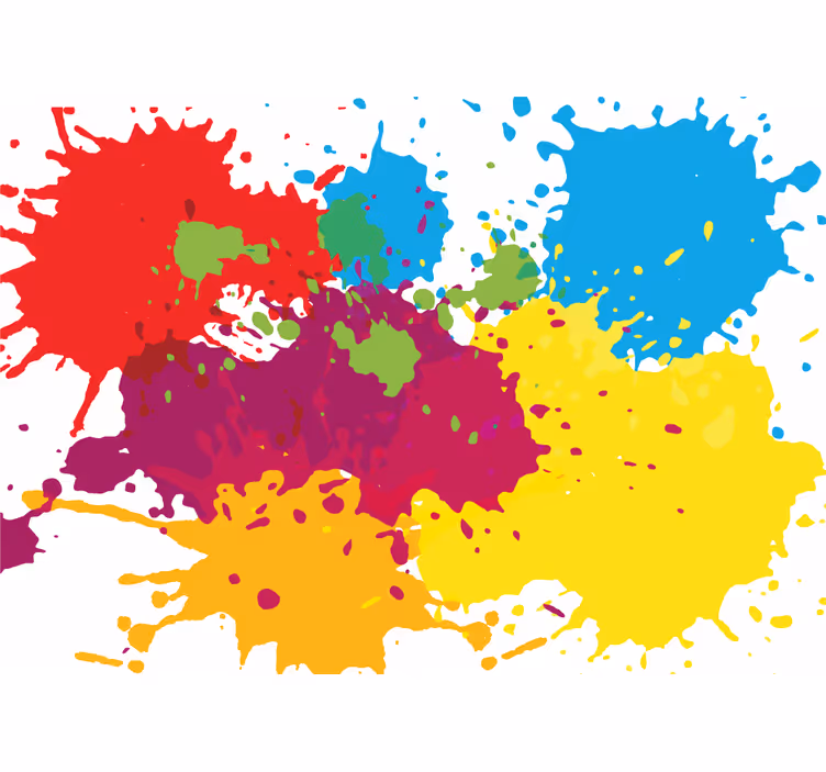 Oturma odası stor perde - splash noktaları - TenStickers