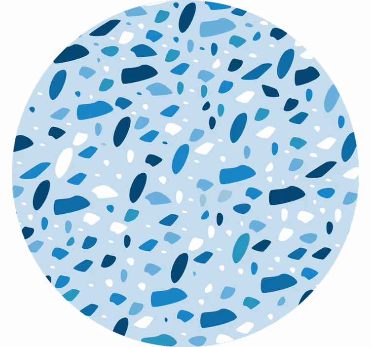 Mavi stor perde terrazzo dokusu - TenStickers