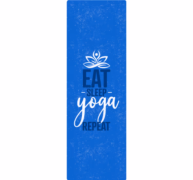 Mavi stor perde - ye iç yoga tekrar et - TenStickers