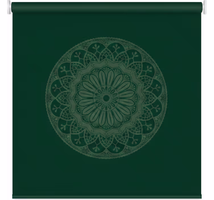 Yeşil stor perde mandala desenli - TenStickers