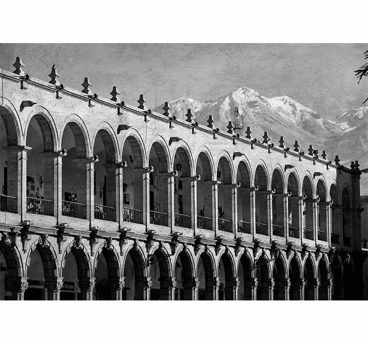 Oturma odası stor perde - tarihi arequipa - TenStickers