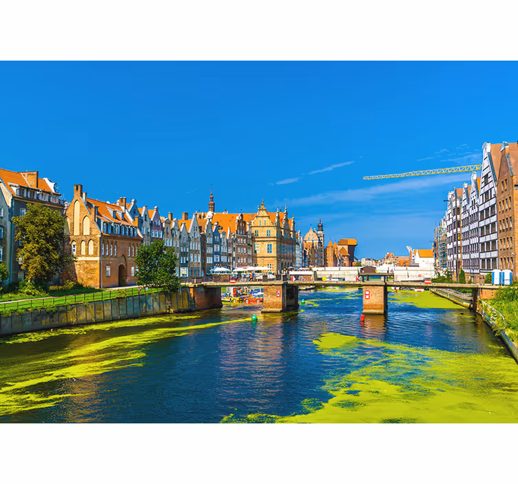 Oturma odası stor perde gdańsk merkezinde görünüm - TenStickers