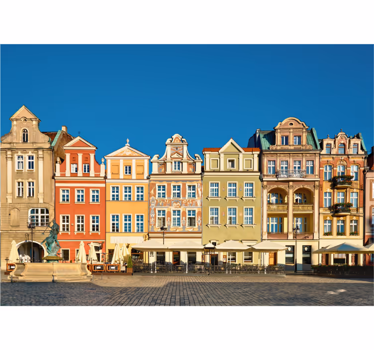 Oturma odası stor perde poznań pazar meydanı - TenStickers