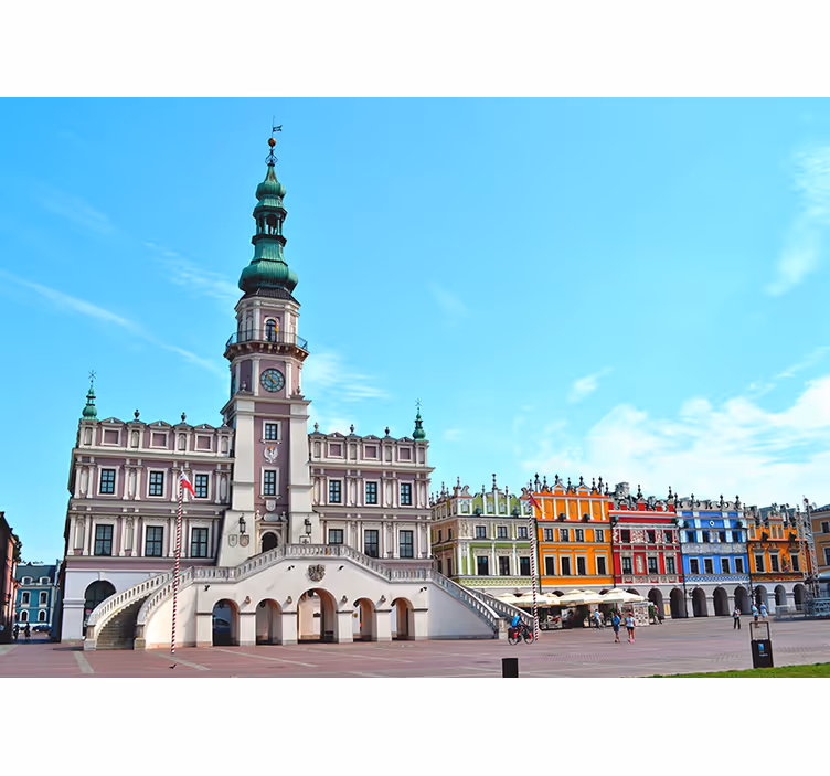 Oturma odası stor perde zamość Şehri - TenStickers