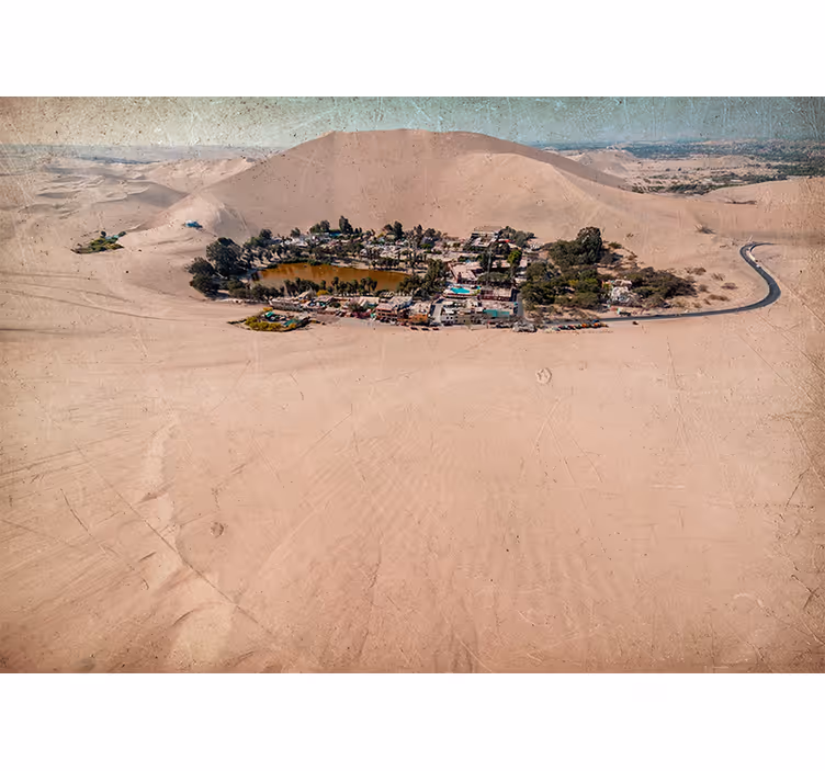 Oturma odası stor perde sandy huacachina - TenStickers