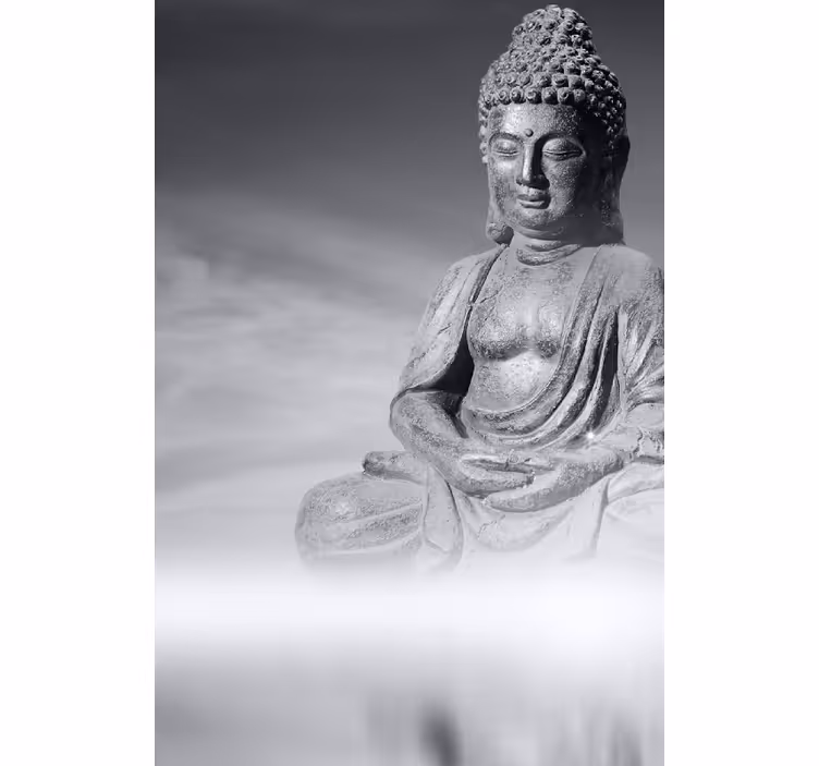 Oturma odası stor perde buddha zen - TenStickers