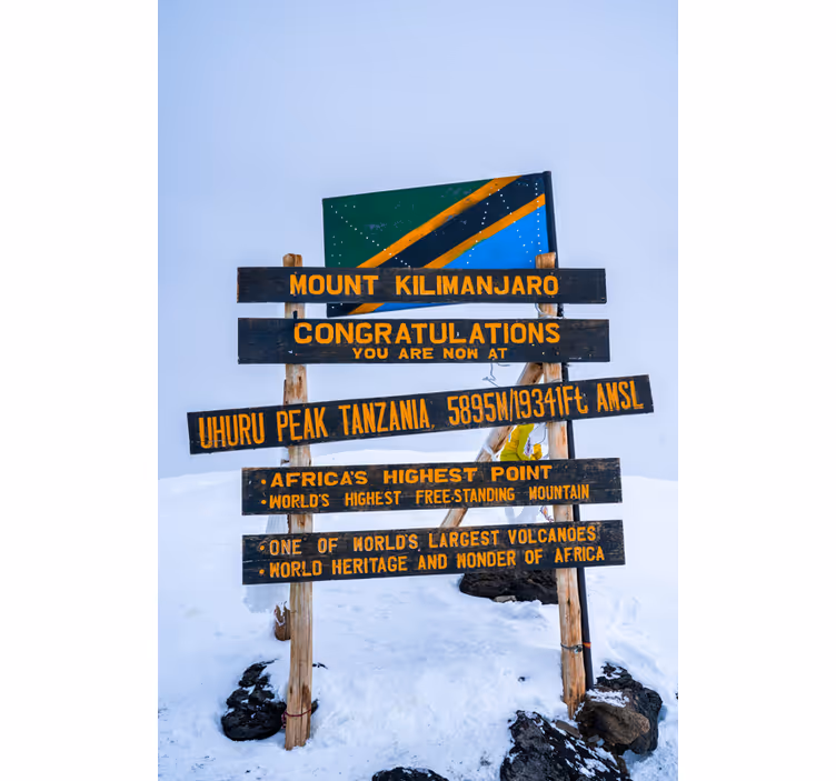 Oturma odası stor perde kilimanjaro işareti - TenStickers