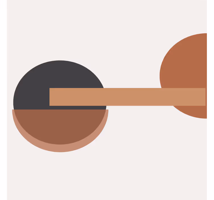 Oturma odası stor perde - karşıt geometrik sanat - TenStickers