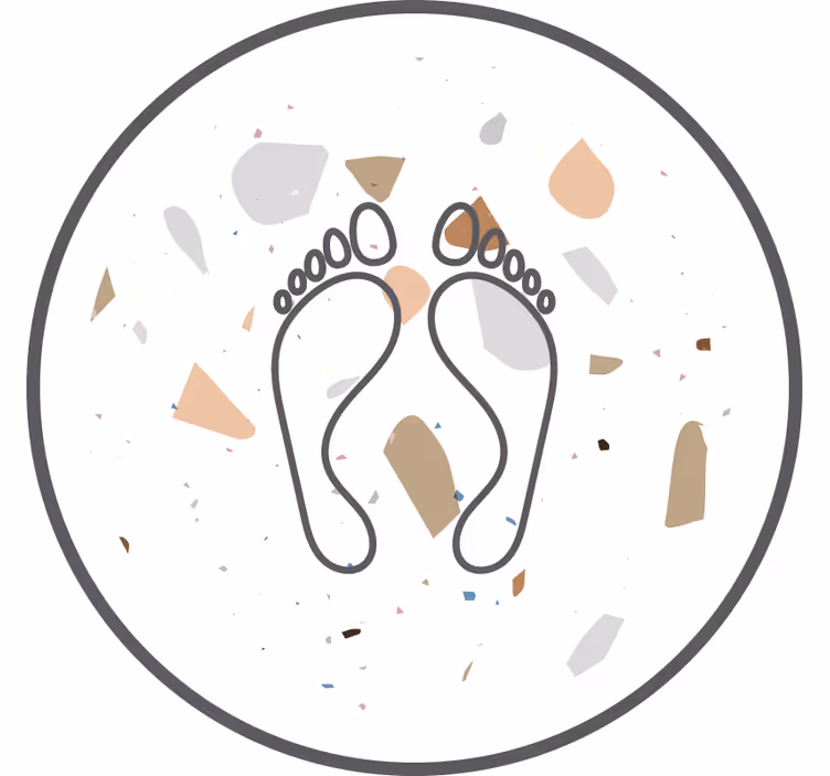 Beyaz stor perde terrazzo ayak izleri - TenStickers