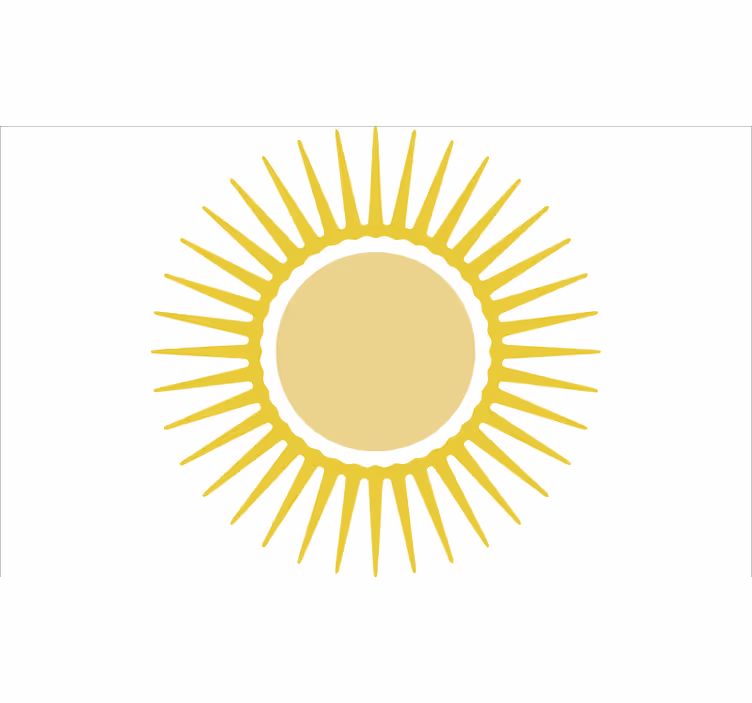 Beyaz stor perde sarı güneş - TenStickers