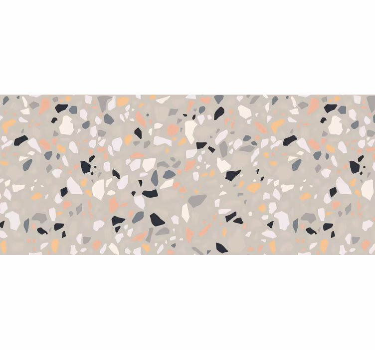 Bej stor perde - bej terrazzo - TenStickers