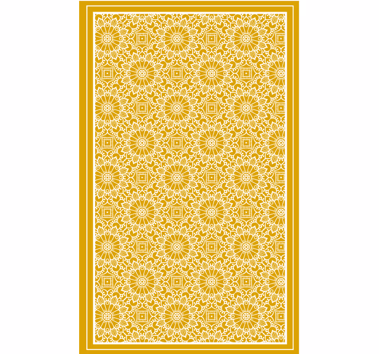 Yatak odası stor perde vintage şekil sarı - TenStickers