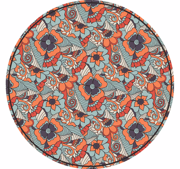 Yatak odası stor perde - çiçekli paisley - TenStickers