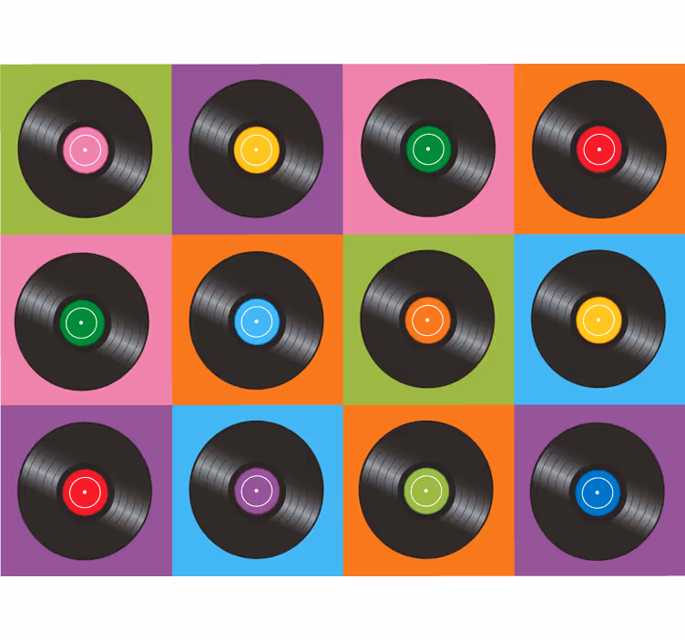 Yatak odası stor perde - mutfak vinil disk tabakları - TenStickers