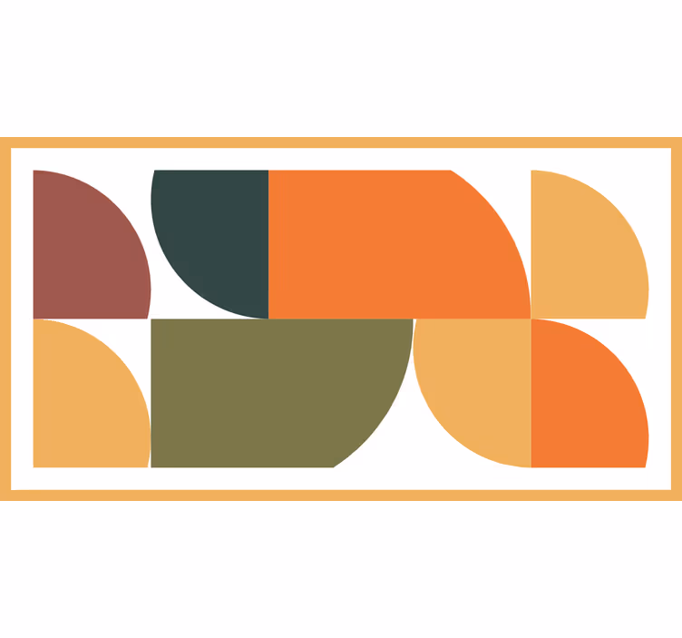 Yatak odası stor perde soyut geometrik sanat - TenStickers