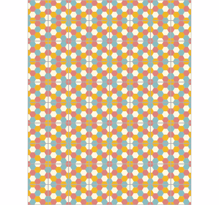 Yatak odası stor perde geometrik desenli tasarım - TenStickers