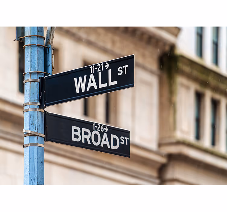 Bej stor perde new york wall street tabelası - TenStickers