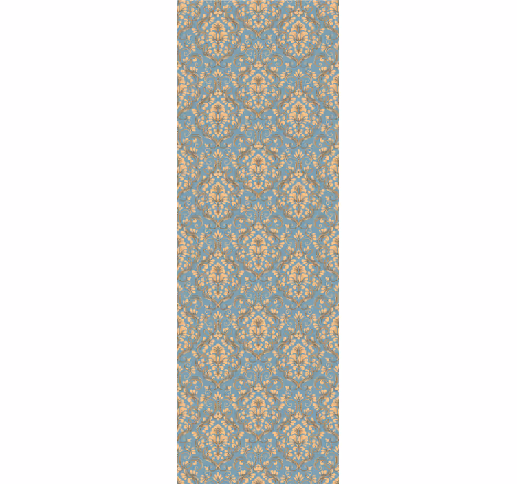 Vintage stor perde süslü çiçekli damask - TenStickers