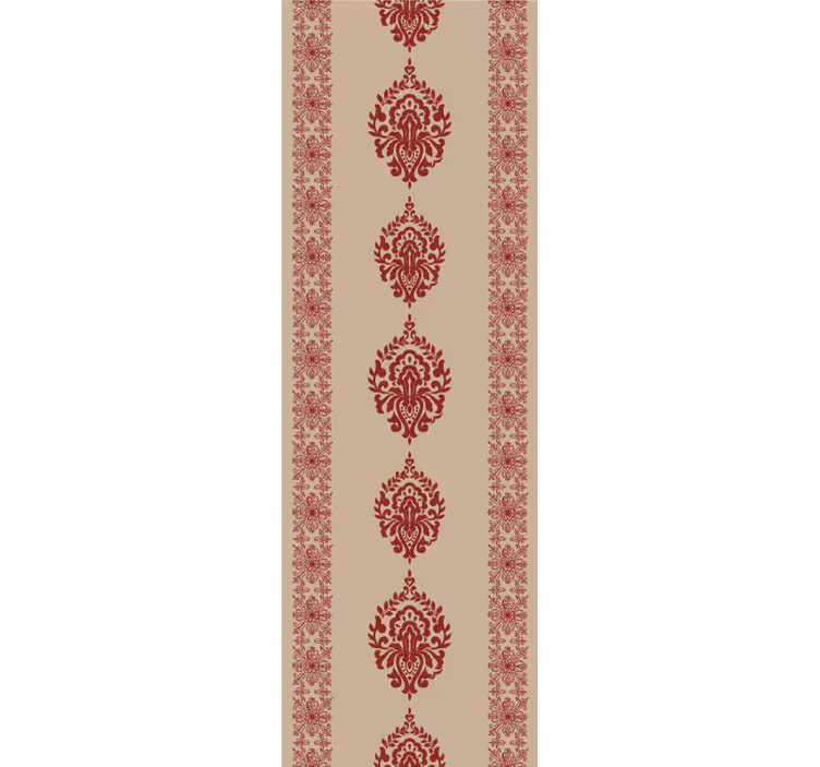 Vintage stor perde Şık kırmızı desenler - TenStickers