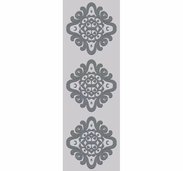 Vintage stor perde - karmaşık Çiçek desenleri - TenStickers