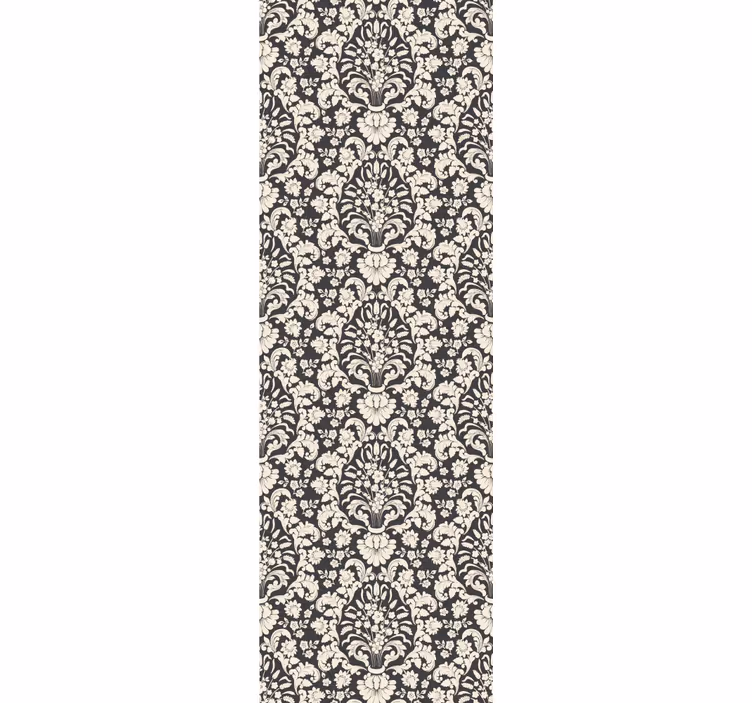Vintage stor perde - barok damask deseni - TenStickers
