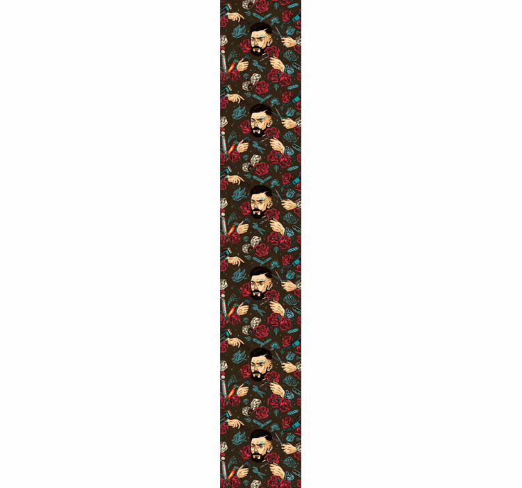 Vintage stor perde barbero vintage - TenStickers