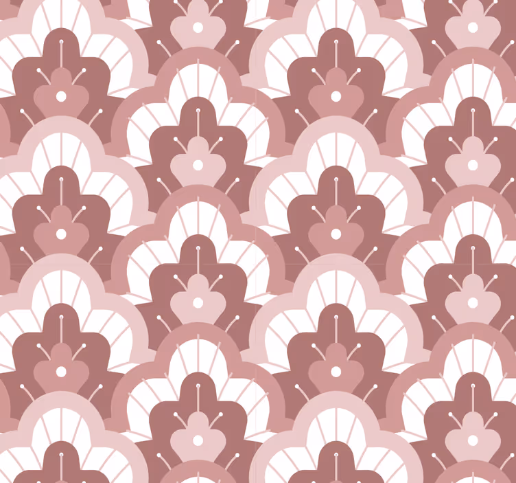 Vintage stor perde - vintage pembe duvar kağıdı - TenStickers