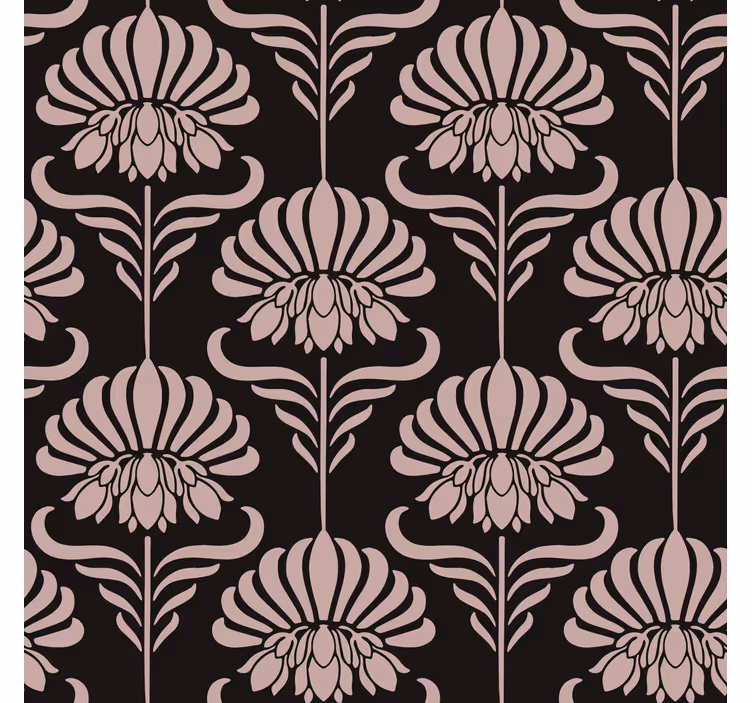 Vintage stor perde art nouveau motifleri - TenStickers