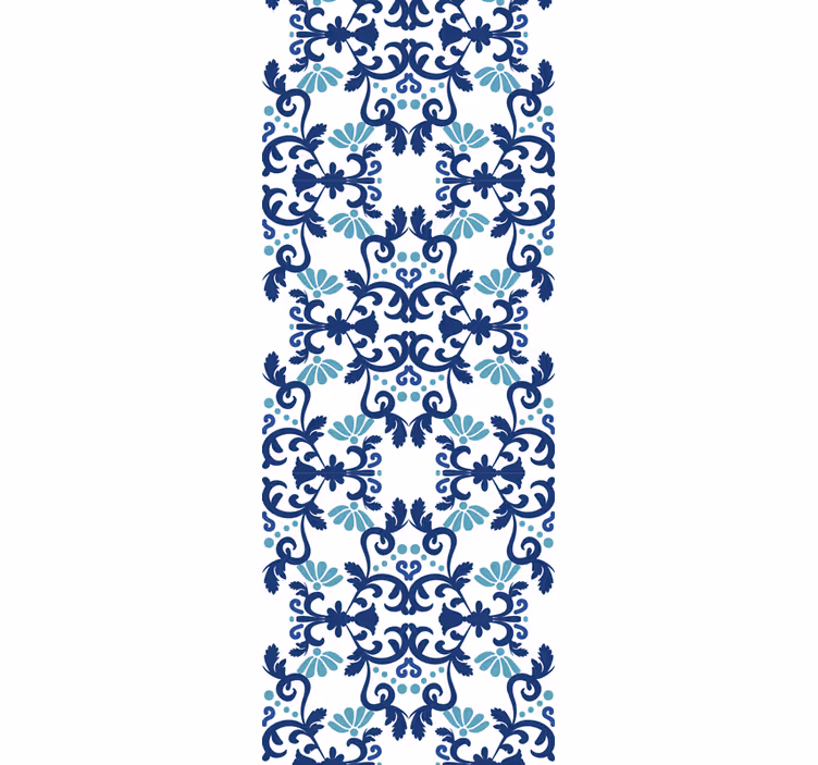 Vintage stor perde klasik vintage damask tarzı - TenStickers