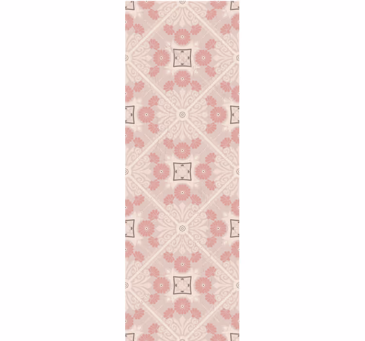 Vintage stor perde - pastel vintage desenli - TenStickers