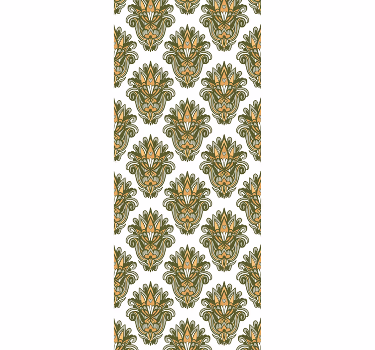 Vintage stor perde klasik damask tarzı - TenStickers